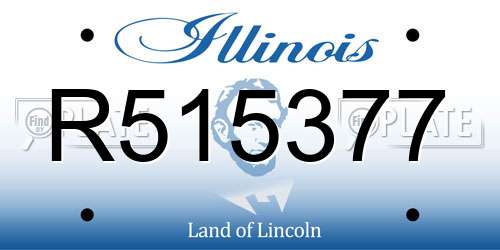 R515377 Illinois License Plate