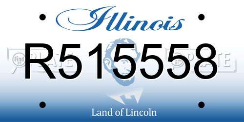 R515558 Illinois License Plate