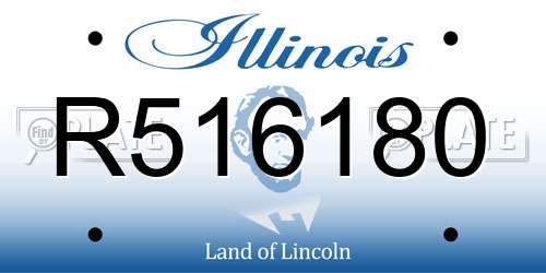 R516180 Illinois License Plate