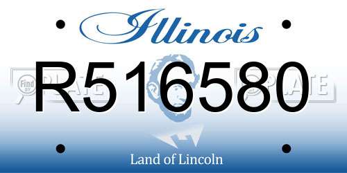 R516580 Illinois License Plate