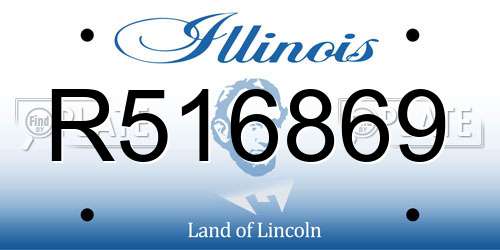 R516869 Illinois License Plate