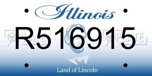 R516915 Illinois License Plate