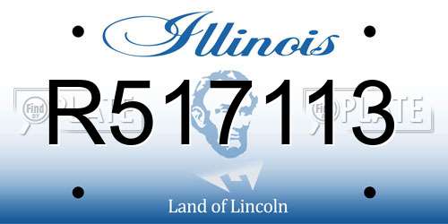 R517113 Illinois License Plate