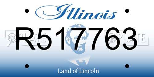 R517763 Illinois License Plate