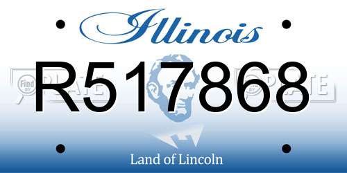 R517868 Illinois License Plate