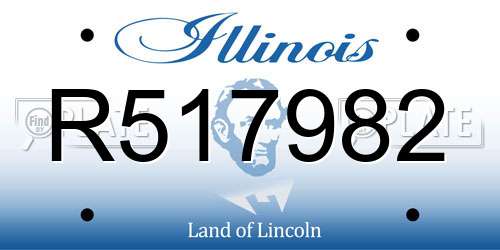R517982 Illinois License Plate