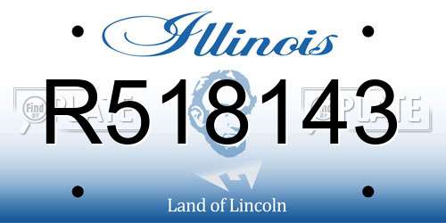R518143 Illinois License Plate