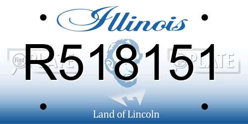 R518151 Illinois License Plate