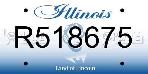 R518675 Illinois License Plate