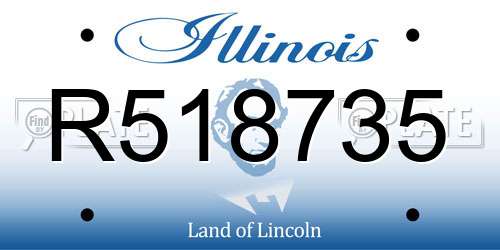 R518735 Illinois License Plate
