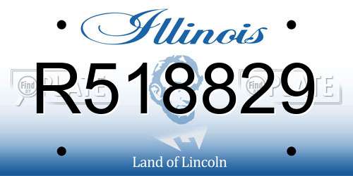R518829 Illinois License Plate