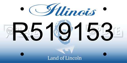R519153 Illinois License Plate