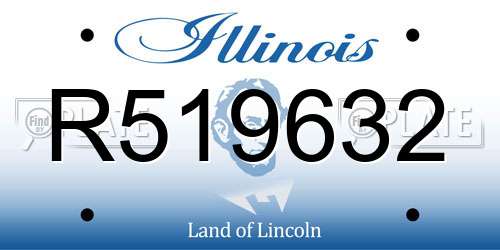 R519632 Illinois License Plate