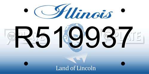 R519937 Illinois License Plate