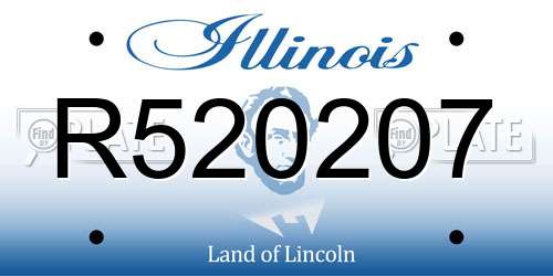 R520207 Illinois License Plate