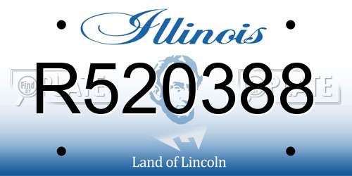 R520388 Illinois License Plate