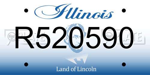 R520590 Illinois License Plate