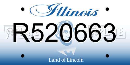 R520663 Illinois License Plate