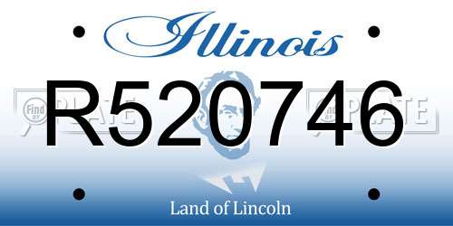 R520746 Illinois License Plate