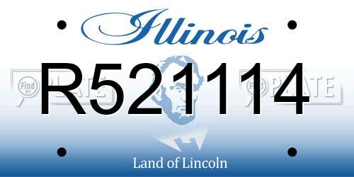 R521114 Illinois License Plate