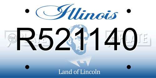 R521140 Illinois License Plate