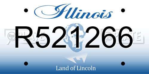 R521266 Illinois License Plate