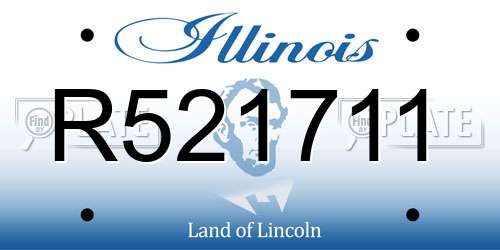 R521711 Illinois License Plate
