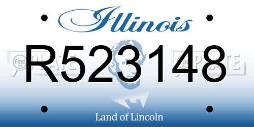 R523148 Illinois License Plate