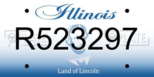 R523297 Illinois License Plate