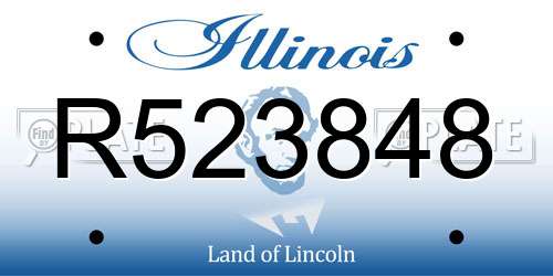 R523848 Illinois License Plate