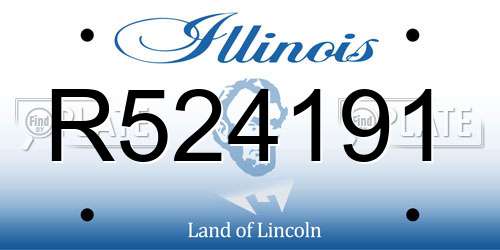 R524191 Illinois License Plate