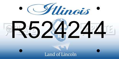 R524244 Illinois License Plate