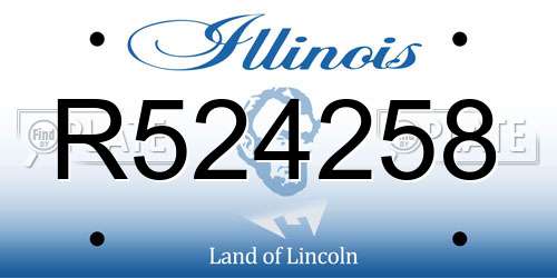 R524258 Illinois License Plate