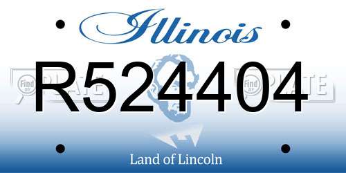 R524404 Illinois License Plate
