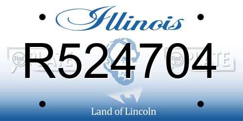 R524704 Illinois License Plate