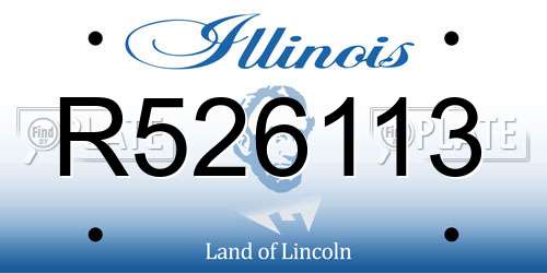 R526113 Illinois License Plate