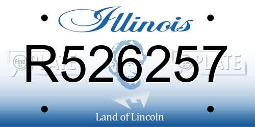 R526257 Illinois License Plate