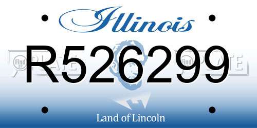 R526299 Illinois License Plate