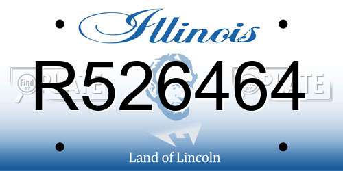R526464 Illinois License Plate