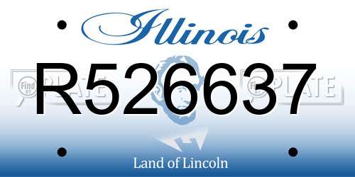 R526637 Illinois License Plate