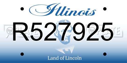 R527925 Illinois License Plate