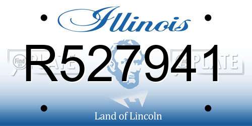 R527941 Illinois License Plate
