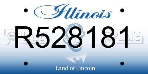 R528181 Illinois License Plate