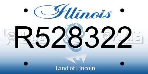 R528322 Illinois License Plate