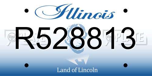 R528813 Illinois License Plate