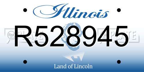 R528945 Illinois License Plate