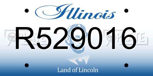 R529016 Illinois License Plate