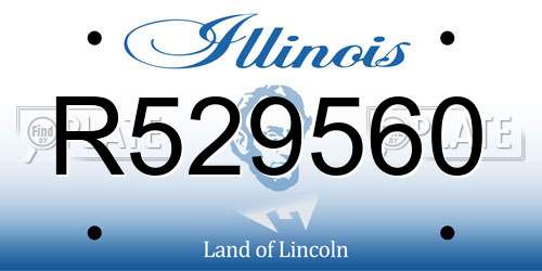 R529560 Illinois License Plate