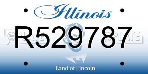 R529787 Illinois License Plate
