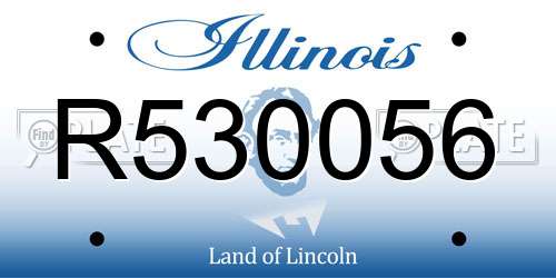 R530056 Illinois License Plate